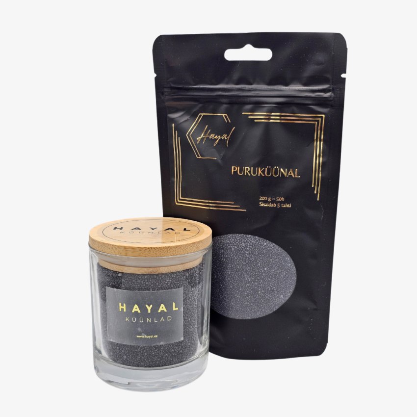 Puruküünal klaasis + 200g täitepakk