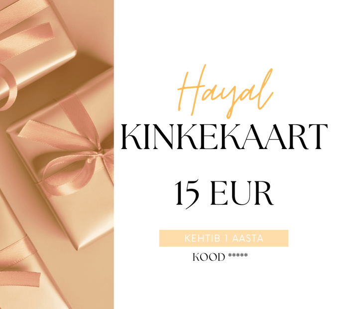 Kinkekaart 15 eur, Hayal Küünlad