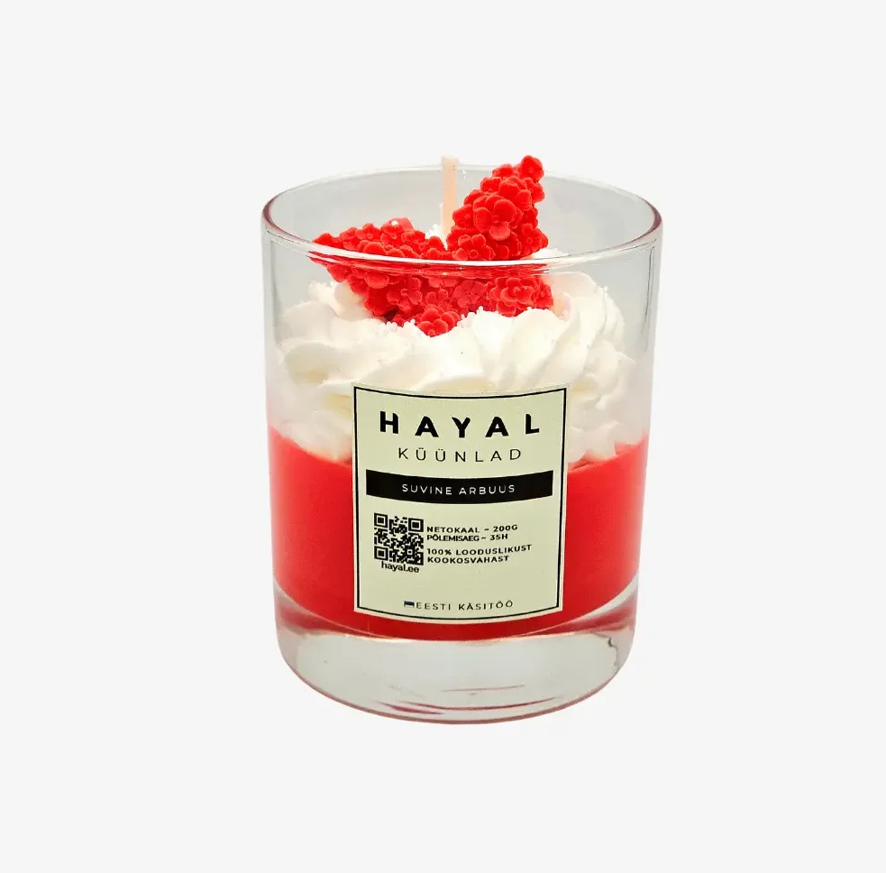 tekstuurküünal suvine arbuus tekstuurküünal suvine arbuus. õrna aroomiga ja looduslik vaha