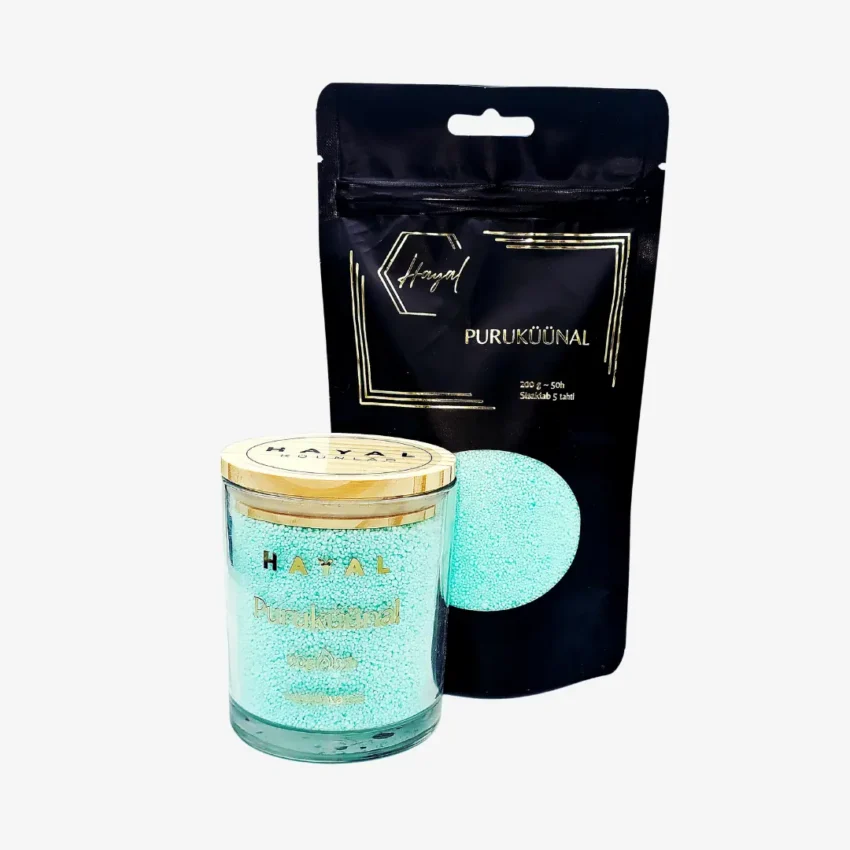 puruküünal klaasis + 200g täitepakk Beebi Roheline