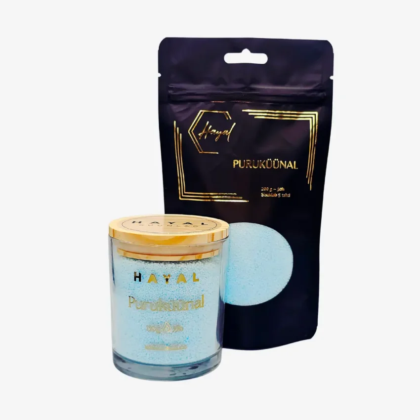 puruküünal klaasis + 200g täitepakk Beebi Sinine