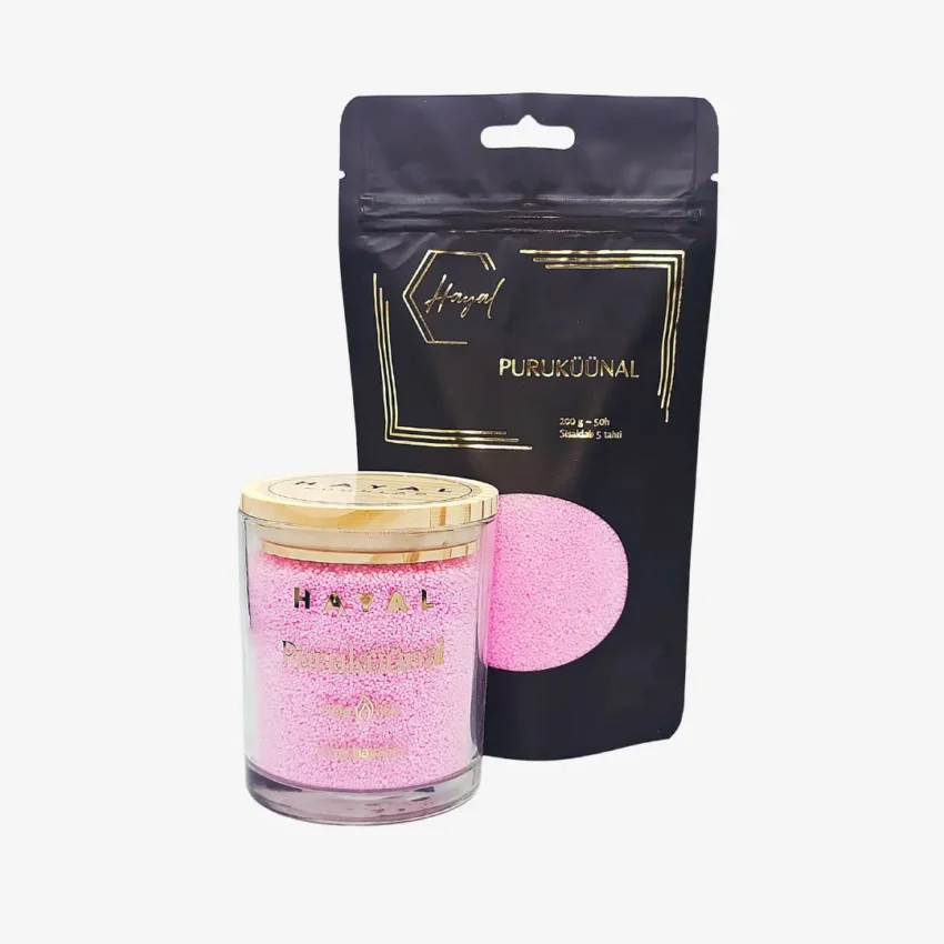 puruküünal klaasis + 200g täitepakk Fuktsia