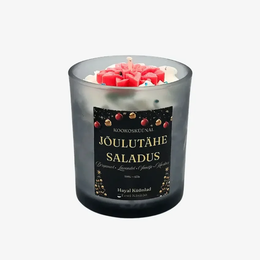 Jõuluteemaline kookosküünal