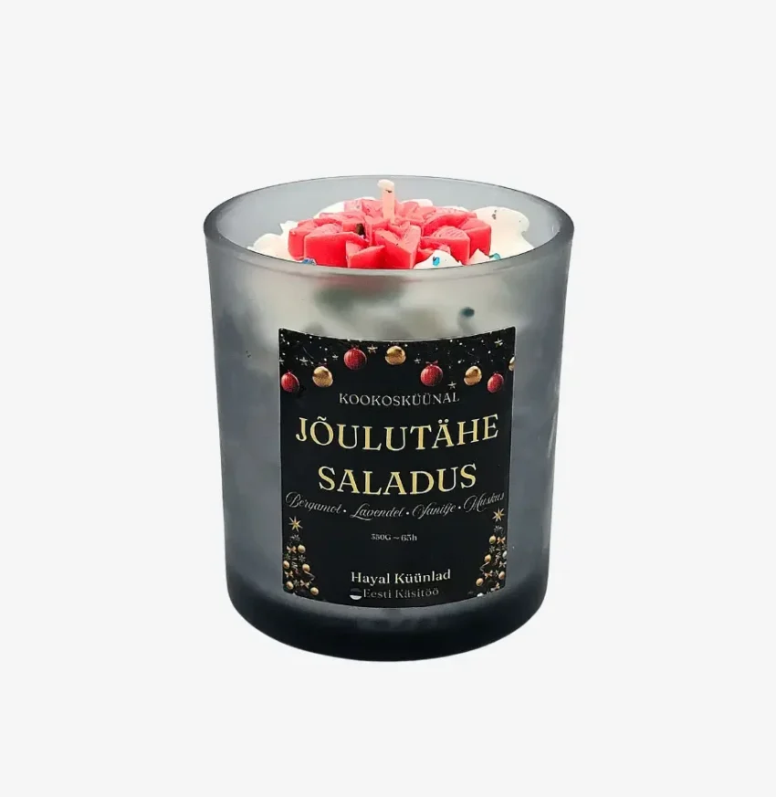 kookosküünal "jõulutähe saladus" Jõuluteemaline kookosküünal