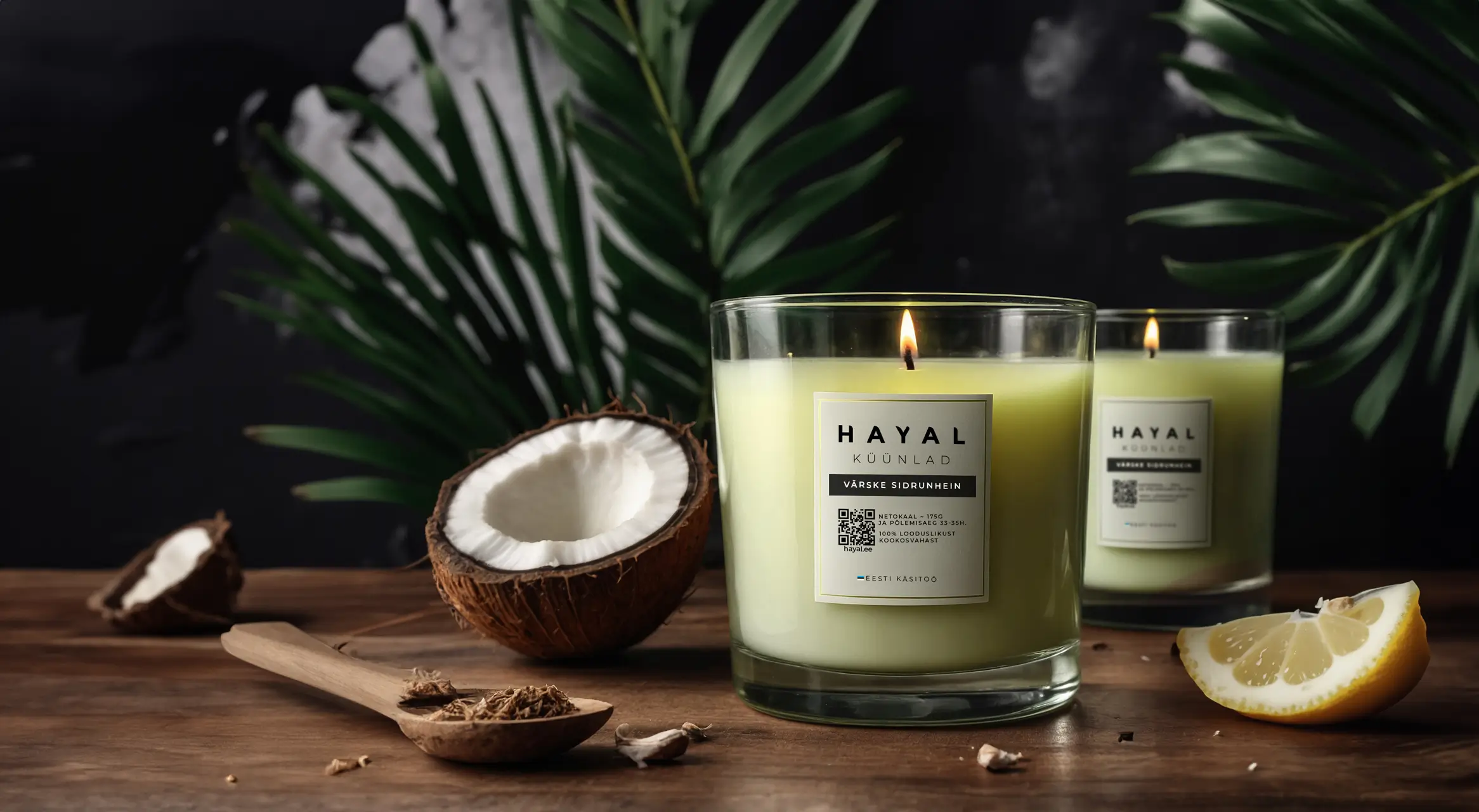 Hayal Küünlad - Värske Sidrunhein Kookosküünal