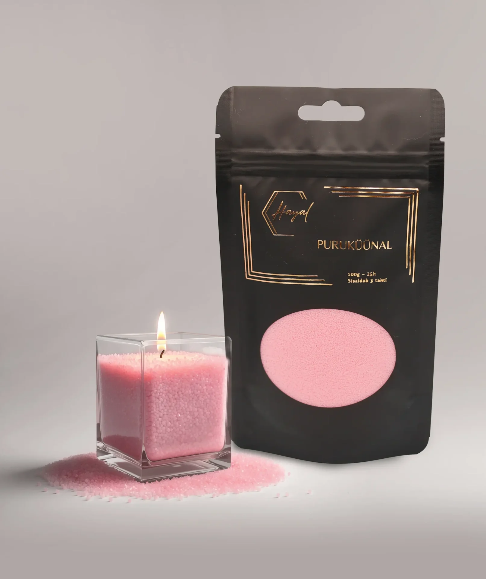 Värvilised lõhnatud pulberküünlad – dekoratiivsed puruküünlad